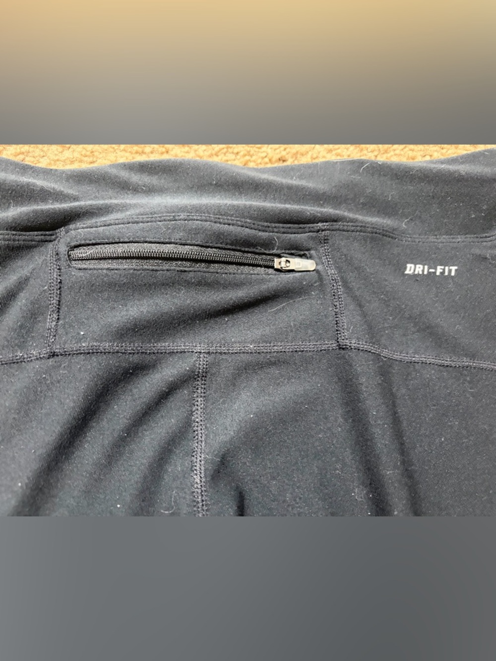 Nike Black Athletic Running Tights with White Swoosh Size L - Picture 10 of 12